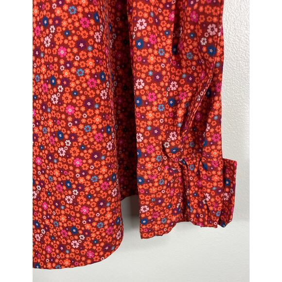 Joe & Bella Magnetic Button-Down Shirt Seth Orange Floral Print Men’s Medium - Picture 10 of 13